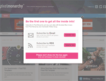 Tablet Screenshot of pixelmonarchy.com